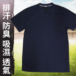 台灣製 吸濕排汗機能短T 藏青 M號 短袖排汗衣 排汗衫 涼感衣 素T 運動衣 圓領T恤, , large