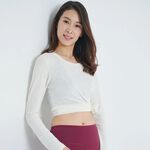 YOGA FLOW Ula Tshirt - 長袖圓領罩衫 - 淺米 Beiga, , large