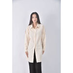 (XL) 排扣杏色長袖上衣二手衣, , large