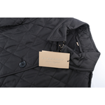 BURBERRY M號菱格紋棉質輕型外套/黑色, , large