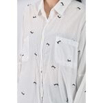 (2XL) girls落肩寬鬆白色襯衫上衣二手衣, , large