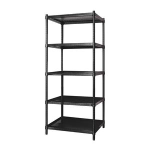 【Y HOUSE】60x45x180cm perforated plate five-layer rack perforated plate rack iron rack - black paint