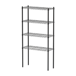 【Y HOUSE】76x30x150cm Lightweight Four-layer Iron Rack Iron Rack Shelf - Painted Black, , large