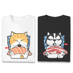 JZ TEE Husky & Cat-I Miss You Graphic Tee, , large