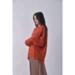 (F) pazzo落肩橘色毛衣二手衣, , large