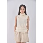 (S) xing質感高領杏色上衣二手衣, , large