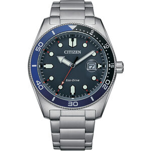 CITIZEN 星辰 光動能潮男時尚大三針手錶-普魯士藍 AW1761-89L
