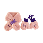 兒童可愛加絨圍巾手套組, , large