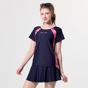 莫妮娜MIT 少女 短袖二件式 泳裝 -XL