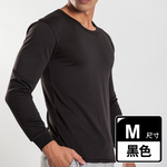 【G+居家】束口刷毛暖暖衣_圓領_男款(保暖衣/機能上衣/內搭衣/素色長袖上衣/秋冬男上衣/彈性厚上衣), , large
