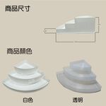 金德恩 GS MALL 台灣製造 一入白色 扇形角落置罐架 口紅架 收納架 扇形收納架 角落架 化妝品收納盒 角落盒 角落置物架 扇形角落, , large