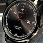 [星晴錶業]MASERATI手錶,42mm,R8851130001黑色錶面黑錶殼深黑色真皮皮革錶帶款, , large
