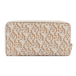 COACH Monogram 塗層帆布附提把ㄇ形拉鍊長夾/白色, , large