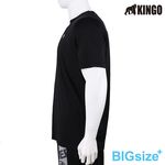 KINGO-大尺碼-男款 涼感 圓領T-黑-413631, , large