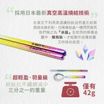 【純鈦冰晶阿湯筷匙組 櫻花粉】環保筷 鈦筷 鈦湯匙 大湯匙 筷子湯匙餐具組 環保餐具 露營餐具 攜帶餐具 鈦餐具 冰晶, , large