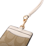COACH PVC LOGO掛式証件套/卡夾/白色, , large