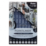 【 Pentel 飛龍 】POINTLINER代針筆9入製圖規格套裝 /套 S20P-9T, , large