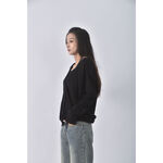 (XL) gap亞麻棉質開衫黑色外套二手衣, , large