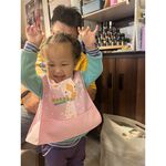 [Kaimei Cotton Industry] Random and excellent, sleeveless children's waterproof bib, reversible, suitable for saliva towels/strips, giraffe style, , large