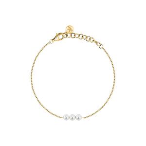 【MORELLATO】Perla 925純銀典雅湖光流珠手鍊-金色 SAWM05