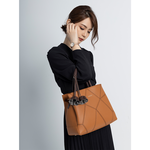 【lapagayo】 氣質拼接皮革設計手提包-PI-06394A-1-75棕色, , large