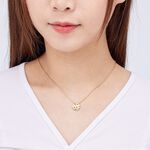ULOO Twinkle 浪花波紋圓型吊飾項鍊-金色 UN4003510, , large