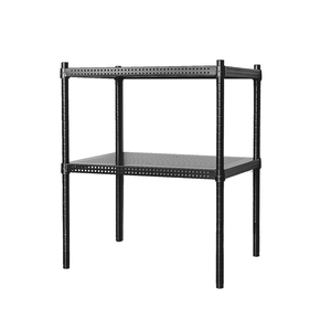 【Y HOUSE】75x45x75cm perforated board two-layer rack perforated board rack iron rack - black paint