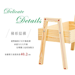 【Y HOUSE】trapezoidal three-layer pine wood rack storage rack wooden shelf solid wood rack, , large