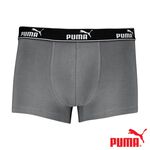 PUMA 平口內褲 1件組 彪馬 跳豹 男內褲 平角內褲 修身 防捲邊 貼合 耐穿 柔軟 棉質 透氣 抗菌 黑 深灰 灰, , large