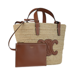 Two-purpose straw bag, , large