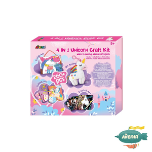 Avenir Kids - 4 in 1 Unicorn Craft Kit - Make 9 Amazing Unicorn Projects