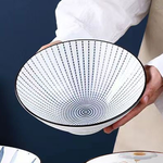 8吋拉麵碗【12款可選】日式拉麵碗 斗笠碗 800ml 寬口碗 瓷碗 山田碗 手繪碗 大碗公 泡麵碗 碗公 陶瓷碗 烤箱 洗碗機, , large