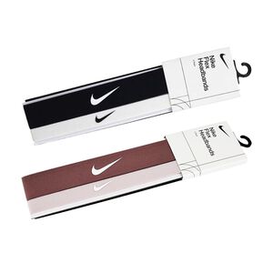 NIKE FLEX 頭帶 2PK 止汗髮帶 健身 訓練 跑步 運動 簡約 素色 伸縮 柔軟 穩定 彈性 舒適 白黑 淺紫