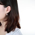 【Angel & Me】圓珠 水滴 粉晶 一對 s925 純銀 耳環 耳夾 情人節, , large