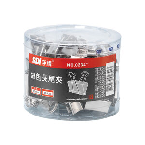 手牌銀色長尾夾(32mm)0234-1,  手牌銀色長尾夾(32mm) 36入