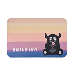 【Monster】 Soft Diatomaceous Earth Printed Mat (58x38cm) – Sunset Blossoms