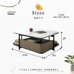 【Hampton 漢汀堡】吉多石面馬鞍皮大茶几, , large