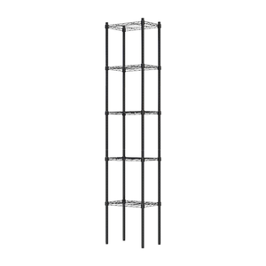 【Y HOUSE】45x30x210cm Lightweight Five-layer Iron Rack Iron Rack - Painted Black