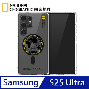 National Geographic 國家地理 Rugged 磁吸防摔保護殼 Magsafe磁吸 適用 Galaxy S25Ultra - 全球印章黃