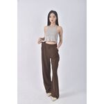 (S) pull bear高腰寬版棕色長褲二手衣, , large