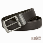 【CH-BELT 銓丞皮帶】加大腰XXL 男加長皮帶 針扣夾座 男休閒皮帶(黑/咖XXL), , large