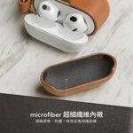 Moshi Pebbo Luxe for AirPods 3 藍牙耳機充電盒皮革保護套-炭黑, , large