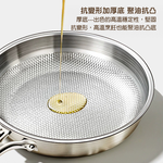 【CITY STAR】28cm uncoated honeycomb frying pan made of titanium 316 stainless steel, , large