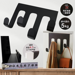 hold掛/門板式J型霧黑4勾掛架-2入, , large