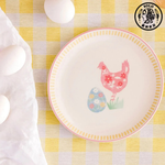【SOLO Vintage】LCW Home 19cm Cute Garden Hen and Flower Egg Plate Made in Turkey, , large
