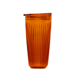 【Huskee】 Reusable Coffee Cup HuskeeRenew Tritan 8oz Amber (w/stopper lid) , , large