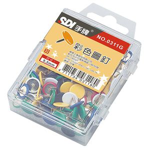 SDI手牌  25元系列 彩色圖釘 (0311G)