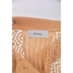 (F) forksy針織黃色長袖上衣二手衣, , large