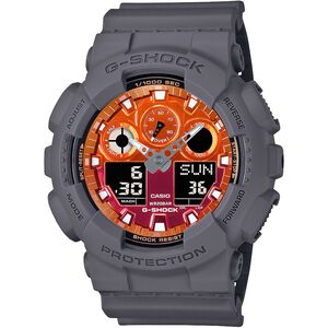 CASIO 卡西歐 G-SHOCK 熾熱火焰系列 雙顯手錶 GA-100FL-8A