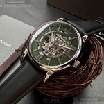 [星晴錶業]ARMANI手錶,44mm,AR00079雙面機械鏤空錶面銀錶殼深黑色真皮皮革錶帶款, , large
